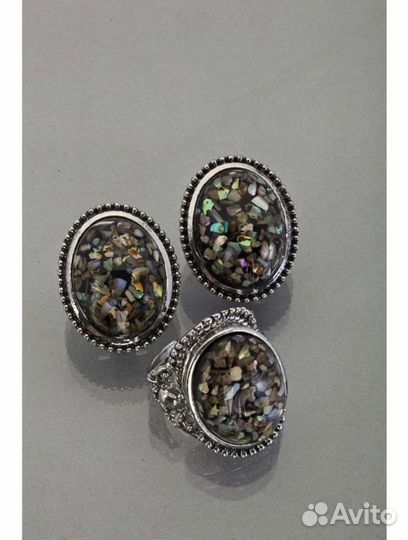 Серьги и кольцо комплект