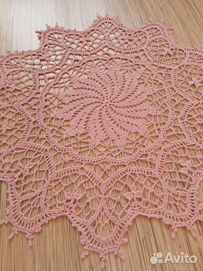 Салфетка кружево хлопок ручная работа