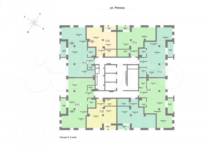 2-к. квартира, 50 м², 6/31 эт.