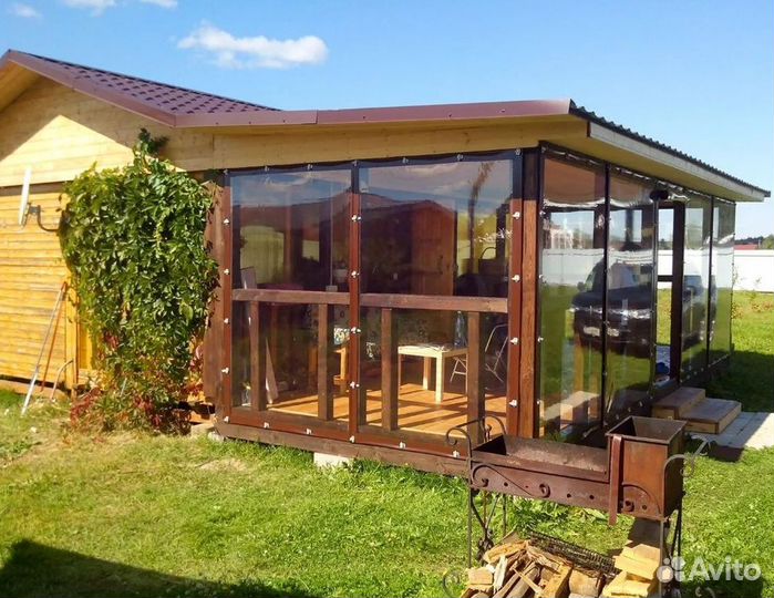 Мягкие окна для беседки