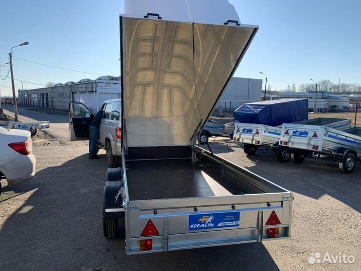 Прицеп двухосный 3,5х1,5х1,5 Кремень с крышкой