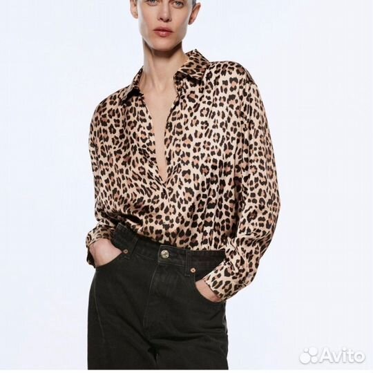 Рубашка леопард Zara