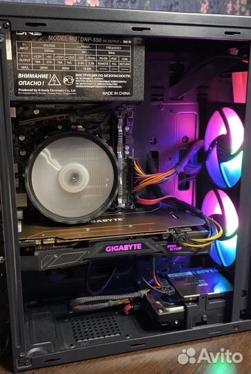 Ryzen 5 2600.16Gb.256Gb SSD+500Gb.GTX 1070.500W