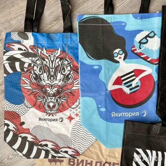 Эко-Сумка шопер Якитория тканевая многоразовая