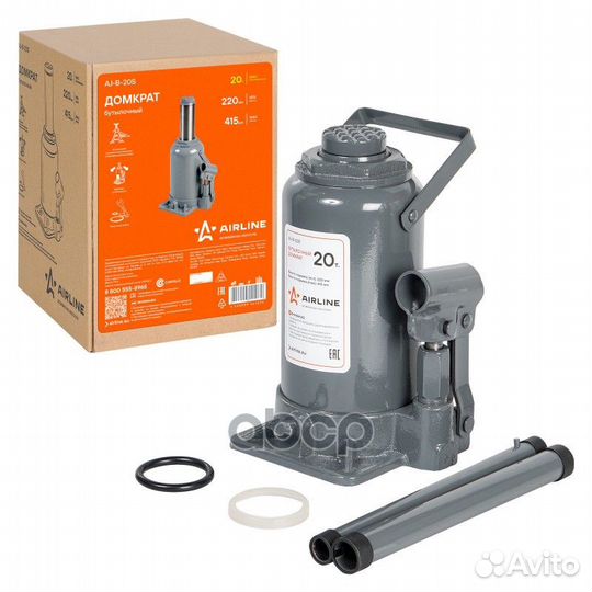 Домкрат бутылочный 20т, min 235мм, max 440мм A