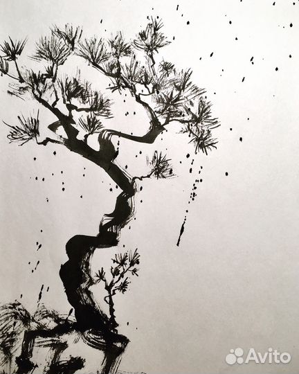 Картина фен-шуй сосна