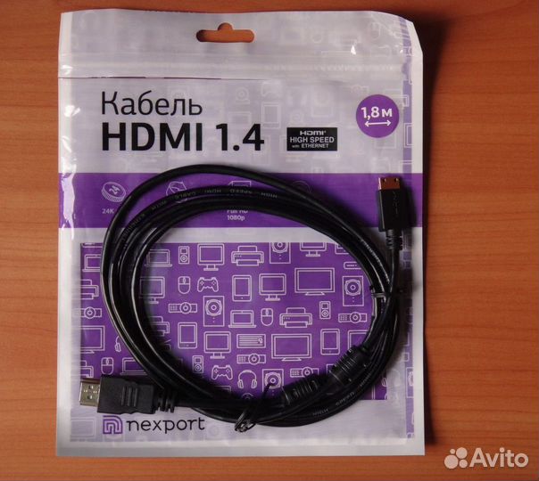Кабель 1,8м Nexport mini Hdmi - Hdmi 1.4