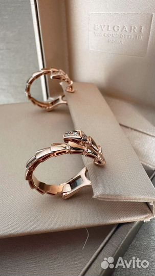 Комплект serpenti золото с бриллиантами