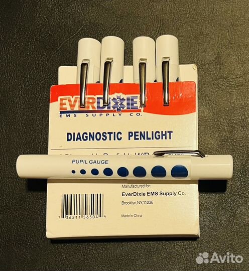Фонарик Dixie Ems (США) с шкалой размера зрачка
