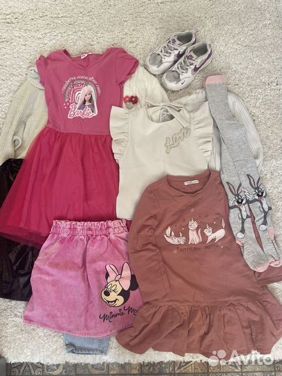 Большой пакет одежды для девочки 122-128