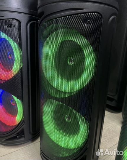 Колонки блютуз + микрофон, мощный звук