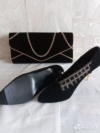 Клатч и Туфли бархат
