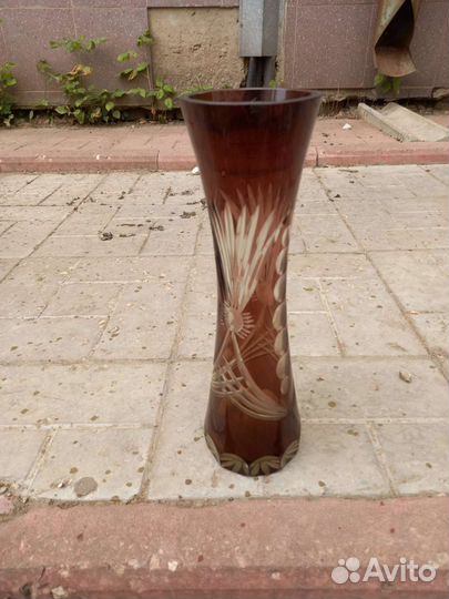 Ваза марганцевые стекло винтаж СССР