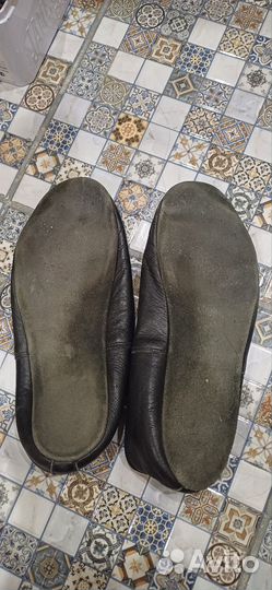 Чешки 38 размер чёрные натуральная кожа