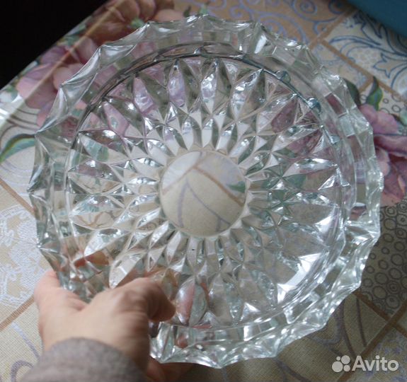 Хрустальная пепельница, Чехословакия, 1970-80 гг