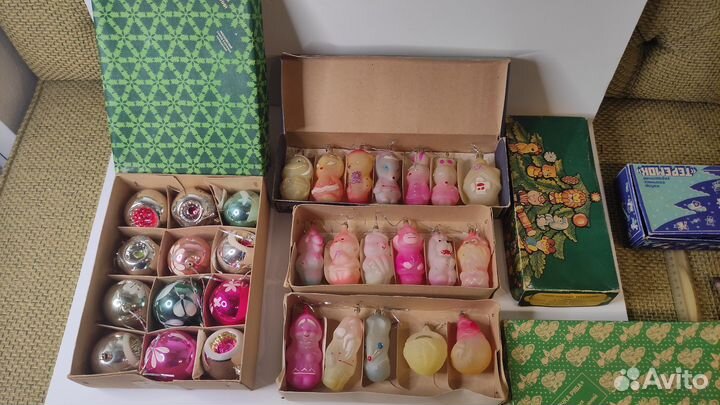 Набор ёлочных игрушек Теремок. СССР 1970гг