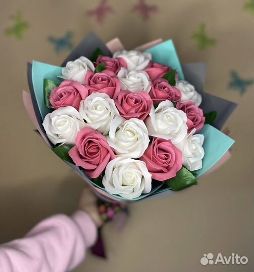 Букет, мыльные розы