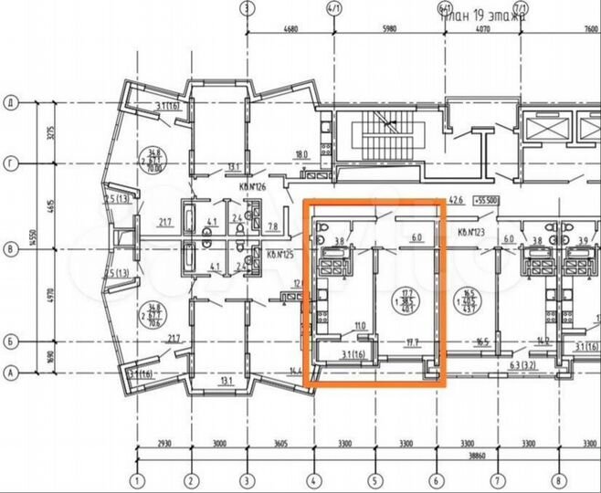 1-к. квартира, 40,1 м², 19/24 эт.