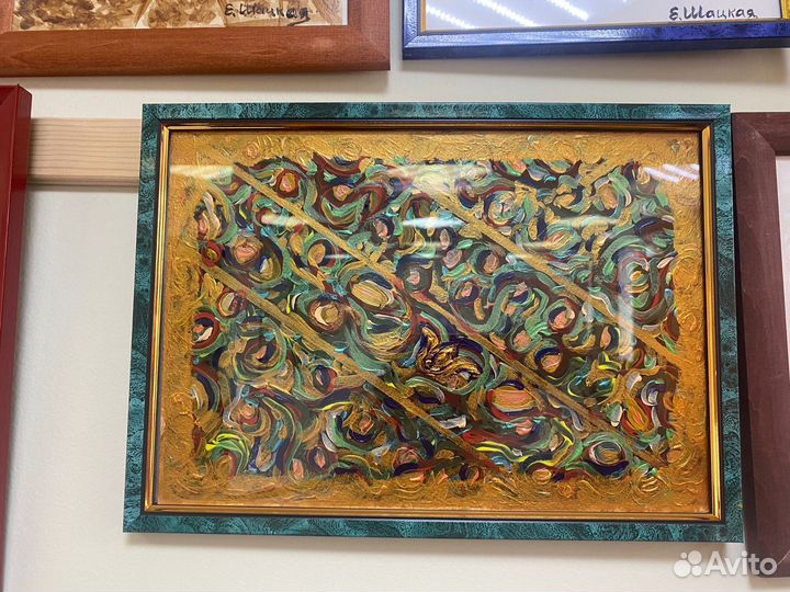 Интерьерная картина золото акрил