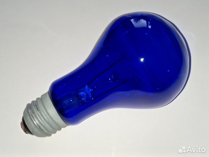 Лампа накаливания цветная синяя
