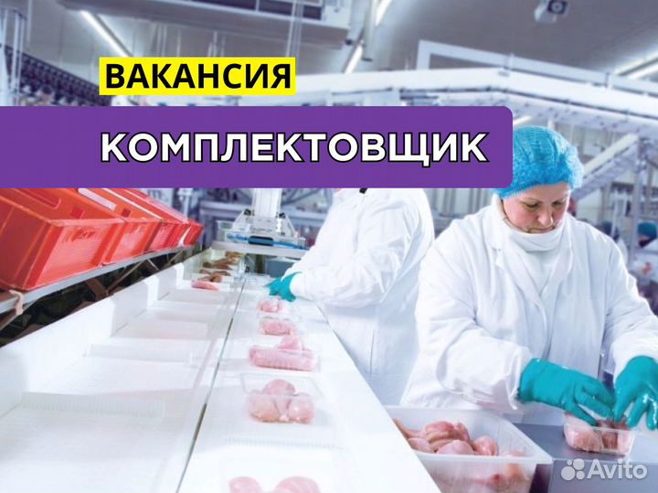 Фасовщик на птицефабрику.Вахта