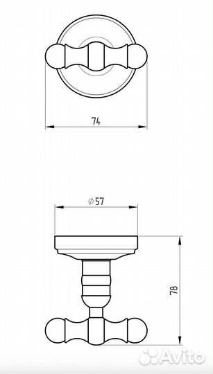 Крючок Migliore Mirella ML.MRL-M062.сr хром