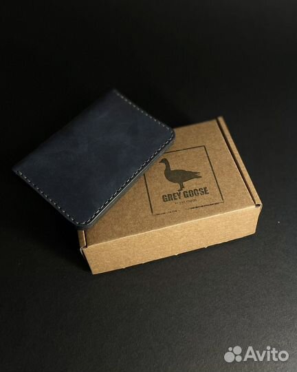 Картхолдер из натуральной кожи, ручной работы