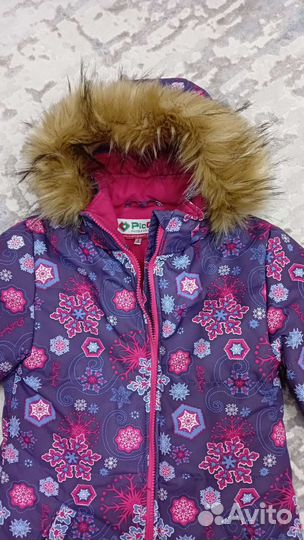 Пуховик зимний для девочки 134 140