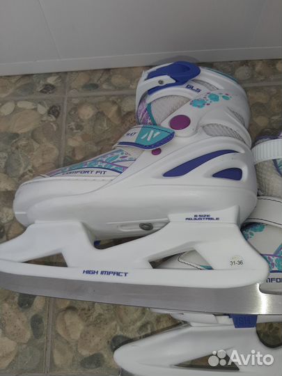 Коньки раздвижные для девочки 31-36