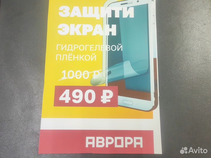 Защитная гидрогелевая плёнка на телефон