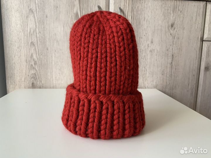 Шапка зимняя. Крупной вязки. Новая