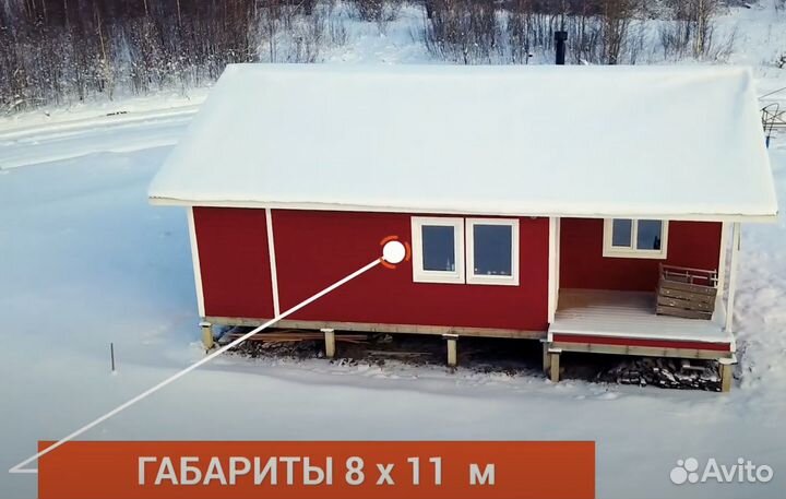 Каркасный дом 88 м