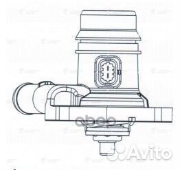 Термостат с ниж. крышкой для а/м Opel Astra J
