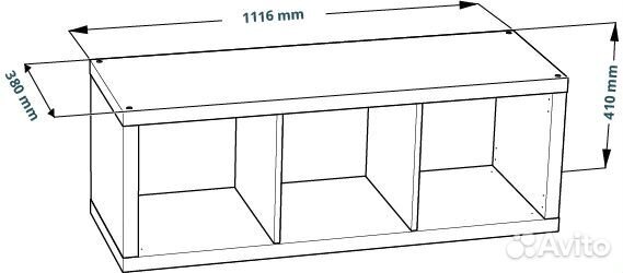 Фора 3 (икеа), стеллаж 112*41*38 см, Белый