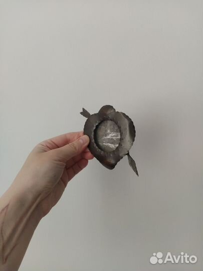 Винтажная латунная рамка-сердечко