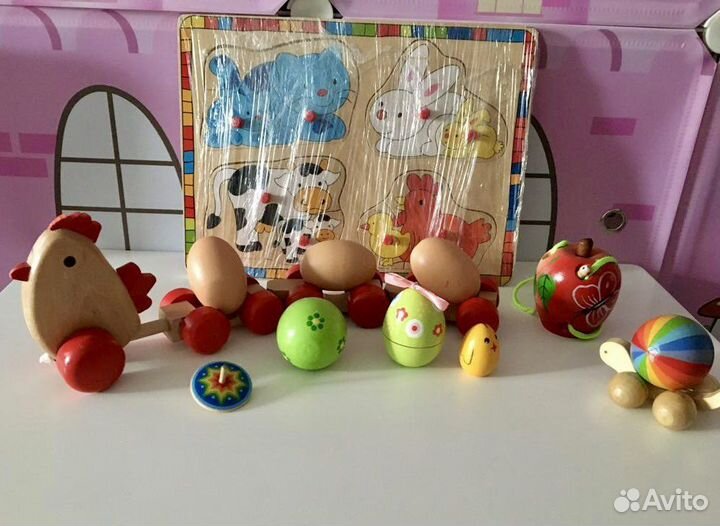 Игрушки развивающие деревянные