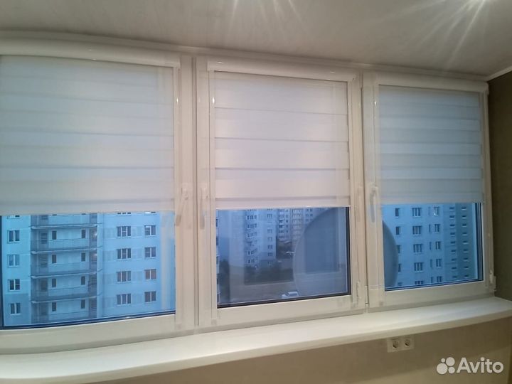 Рулонные шторы день ночь