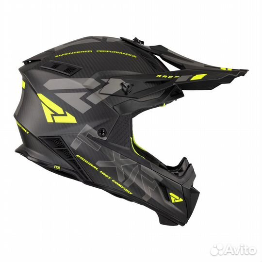 Шлем FXR Helium Carbon w / Auto buckle Hi Vis/Charcoalcoalcoal, L