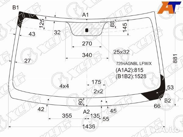 Стекло лобовое dacia logan