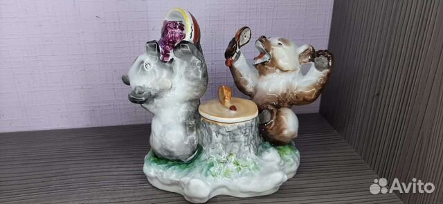 Фарфор статуэтка Мишки сладкоежки лфз