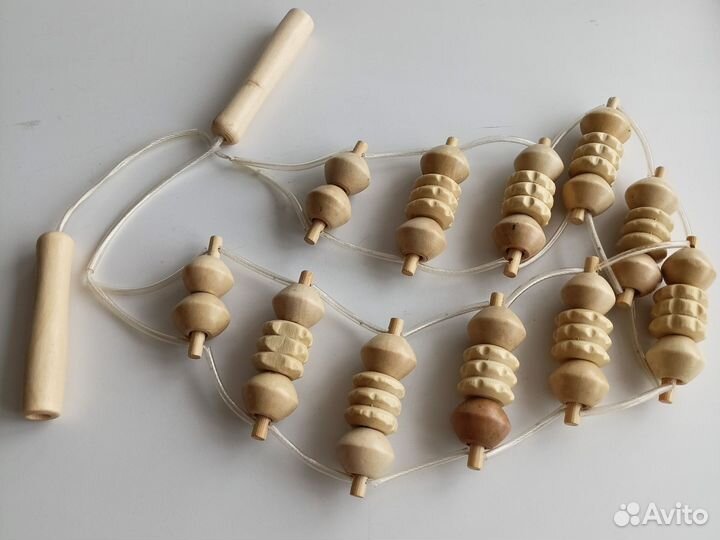 Массажёр роликовый деревянный