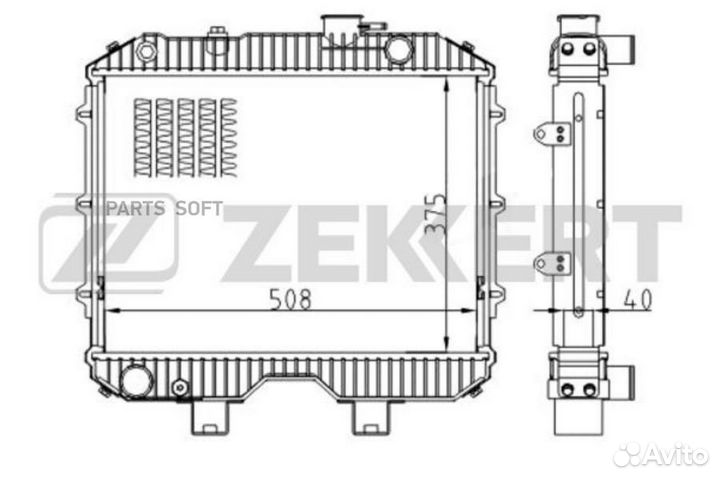Радиатор охлаждения УАЗ Хантер 97