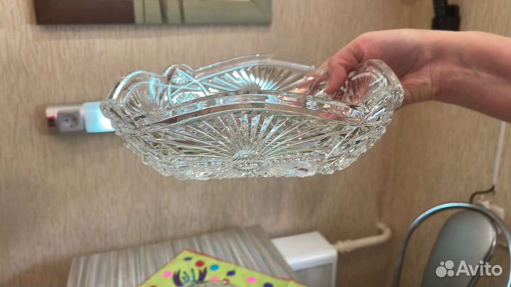 Ваза хрустальная для фруктов, салатов