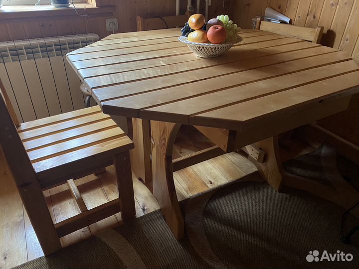 Столы и стулья массив береза