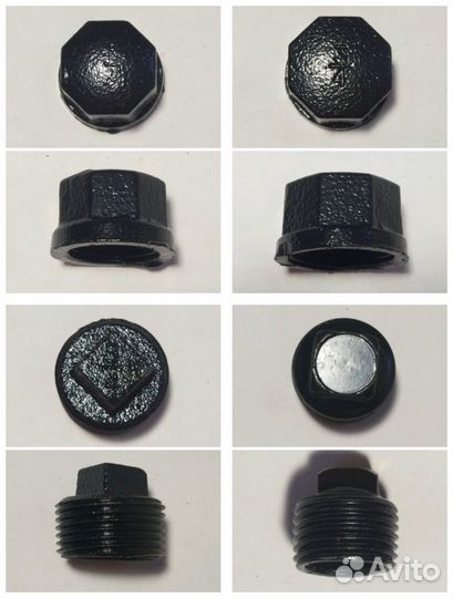 Фитинги резьбовые чугунные (черные) для лофт