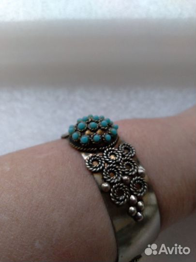 Браслет и кольцо винтаж бирюза редкость