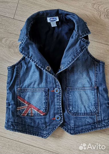 Джинсовая жилетка chicco 128