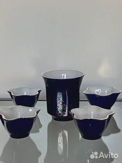 Фарфор кобальт Возрождение СССР винтаж