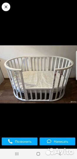 Детская кроватка трансформер с маятником