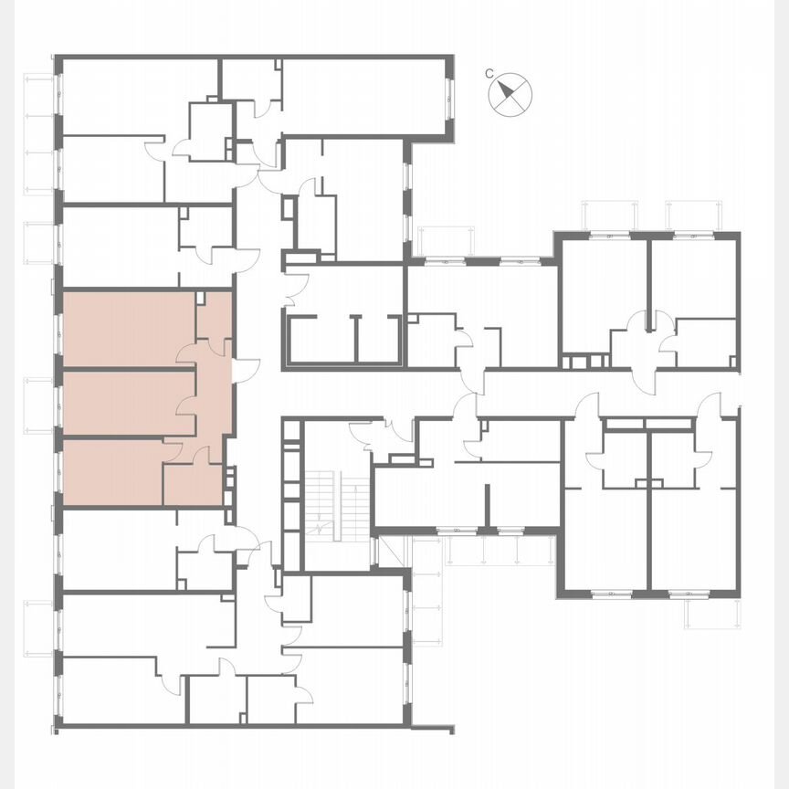 2-к. апартаменты, 61 м², 2/17 эт.